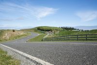 Rural Road in the Countryside on a Sunny Spring Day