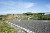 Rural Road in the Countryside on a Sunny Spring Day
