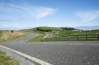 Rural Road in the Countryside on a Sunny Spring Day