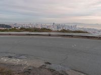 Rural Road High Overlooking the Ocean