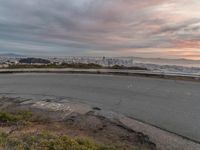 Rural Road High Overlooking the Ocean