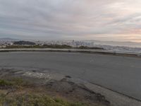 Rural Road High Overlooking the Ocean