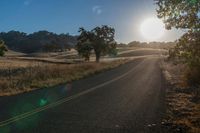 Rural Road Land Lot Sunny Landscape