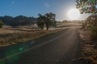 Rural Road Land Lot Sunny Landscape