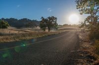 Rural Road Land Lot Sunny Landscape