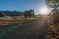 Rural Road Land Lot Sunny Landscape