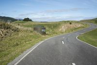 Rural Road Landscape: A Cloudy Day Escape