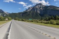 Rural Road with a Low Mountain View