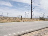 Rural Road Through Mojave Desert in California