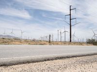 Rural Road Through Mojave Desert in California