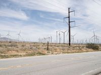Rural Road Through Mojave Desert in California