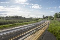 Rural Road in Ontario, Canada: A Scenic Landscape