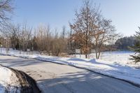 Rural Road Ontario Snow Covered Landscape 002