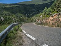 A Rural Road in the Pyrenees of Spain