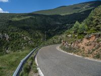 A Rural Road in the Pyrenees of Spain