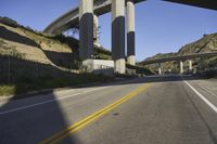 Rural Road Under Concrete Bridge in Los Angeles