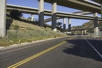 Rural Road Under Concrete Bridge in Los Angeles