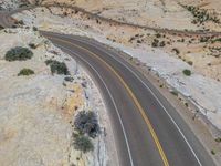 Rural Road in Utah: A High Position Perspective