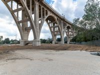 the under bridge is getting much construction work on it's underside and side, but the rest is very far away