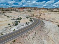 Rural Utah: Aerial View of an Elevated Road