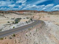 Rural Utah: Aerial View of an Elevated Road