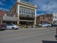 Rural Utah Road with Charming Storefronts