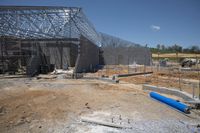 the building is covered in metal sheets to protect it from being struck by the wind