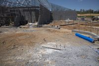 the building is covered in metal sheets to protect it from being struck by the wind