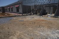 the building is covered in metal sheets to protect it from being struck by the wind