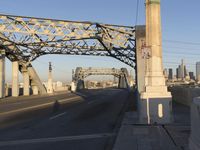 there is an old street bridge over the freeway in the city of sacramento, ca