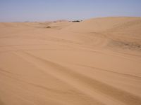 Sahara Desert Dune Landscape under Clear Sky in Morocco