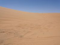 Sahara Desert Dune Landscape under Clear Sky in Morocco