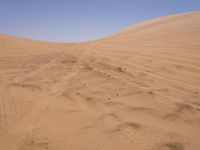Sahara Desert Dune Landscape under Clear Sky in Morocco