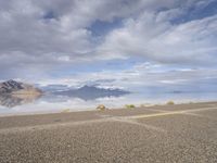 Salt Lake City: Mountains Meeting the Horizon Surrounded by Clouds