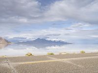 Salt Lake City: Mountains Meeting the Horizon Surrounded by Clouds