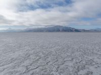 Salt Lake City's Salt-Covered Desert Under the Open Sky