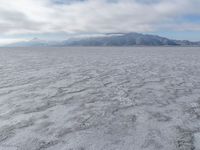 Salt Lake City's Salt-Covered Desert Under the Open Sky