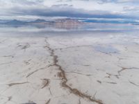 Salt Lake City, Utah Landscape: Mountains and Salt Deposits