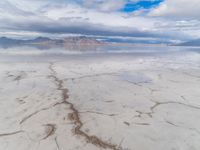 Salt Lake City, Utah Landscape: Mountains and Salt Deposits