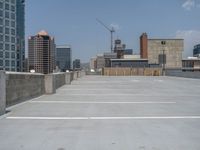 a parking lot and wall are pictured in a photo from the perspective point of view