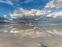 Salt Lake Desert Mountain in Sunshine