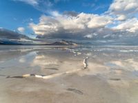 Salt Lake Desert Mountain in Sunshine