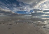 Salt Lake Landscape: Desert Mountains and Open Salt Flats