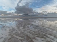 Salt Lake Landscape: Foggy Mirror Reflections