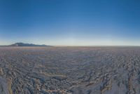 Salt Lake Landscape: Mountain Views in the Salt Desert