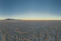 Salt Lake Landscape: Mountain Views in the Salt Desert