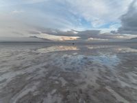 Salt Lake Reflection: A Gloomy Desert Landscape