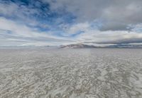 Salt Lake, USA: Open Space with Mountains and Salt Plains