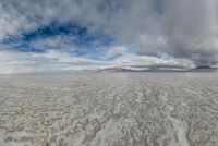 Salt Lake, USA: Open Space with Mountains and Salt Plains