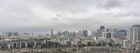 this is an image of a cityscape taken from the hill behind it of a view